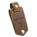 Personalised Genuine Leather Photo Holder Keyring