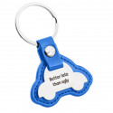 Personalised Engraved Car Keyring with Leather