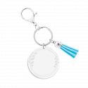 Personalised Acrylic Keyring with Tassel - Aesthetic Design