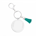 Personalised Acrylic Keyring with Tassel - Aesthetic Design