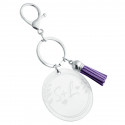 Personalised Acrylic Keyring with Tassel - Aesthetic Design