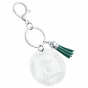 Personalised Acrylic Keyring with Tassel - Elegant Design