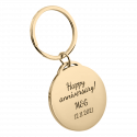 Personalised Luxury Circle Keyring with Photo