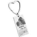 Personalised Square and Circle Photo Engraved Keyring