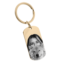 Personalised Military Tag Photo and Text Engraved Keyring