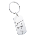 Personalised Handwriting to Engraving Military Tag Keyring