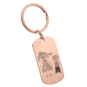 Personalised Drawing to Engraving Military Tag Keyring