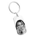 Military Tag Dog or Cat Photo and Text Engraved Keyring