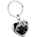Personalised Heart Dog or Cat Photo and Text Engraved Keyring