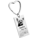 Engraved Dog or Cat Photo, Text, and Calendar Keyring