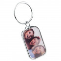 Personalised Luxury Rectangle Keyring with Dog or Cat Photo