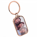 Personalised Luxury Rectangle Keyring with Dog or Cat Photo