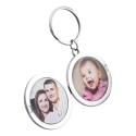 Personalise Luxury Circle Photo Locket Keyring