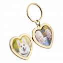 Personalised Luxury Heart Photo Locket Keyring