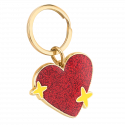 Personalised Engraved Heart Keyring with Sparkles