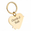 Personalised Engraved Heart Keyring with Sparkles