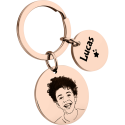 Picture-to-Drawing Circle Keyring