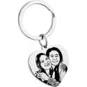 Picture-to-Drawing Heart Keyring