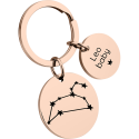 Personalised Circle Keyring with Constellation