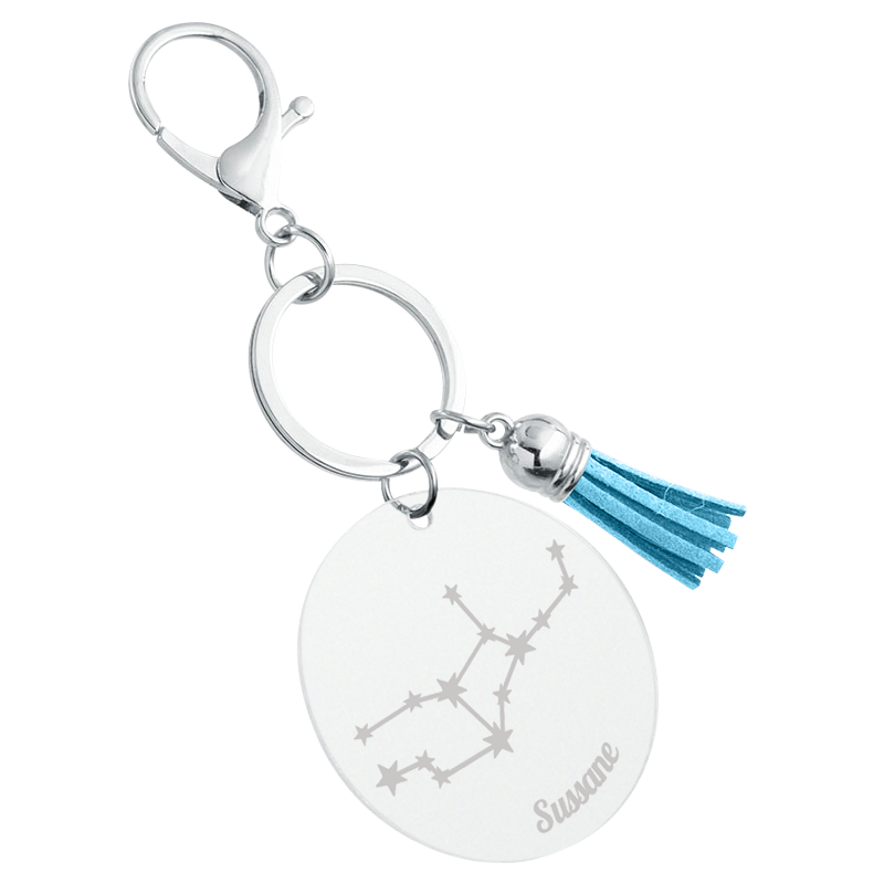 Personalised Constellation Tassel Keyring