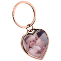 Personalised Memorial Luxury Heart Keyring with Photo