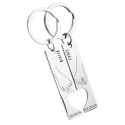 Engraved "Together" Holding Hands Keyrings—Customise with Names and Dates