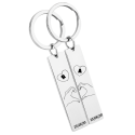 Cute Duo Lovers' Matching Keyrings—Personalised with Initials and Special Date